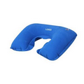 U Shape Flocking Inflatable Travel Neck Pillow